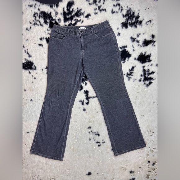 ColdWater Creek Women’s Black Mid Rise Bootcut Denim Jeans Size 12P - Picture 1 of 7